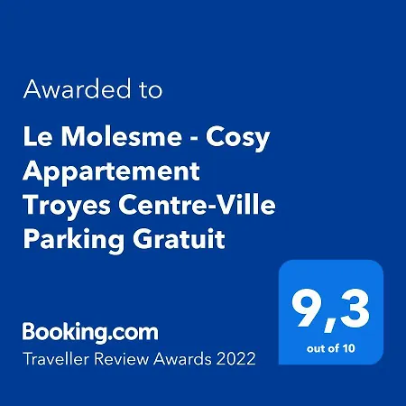 Apartamento Le Molesme - Cosy Appartement Troyes Centre-Ville Parking Gratuit
